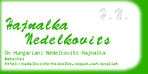 hajnalka nedelkovits business card